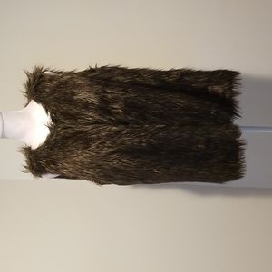 Papaya Dk. Brown Faux Fur Sleeveless Vest